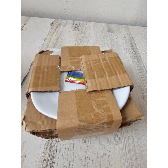 Williams Sonoma pride flag rainbow dessert plate salad 6.25 in New set of four p - Picture 4 of 5